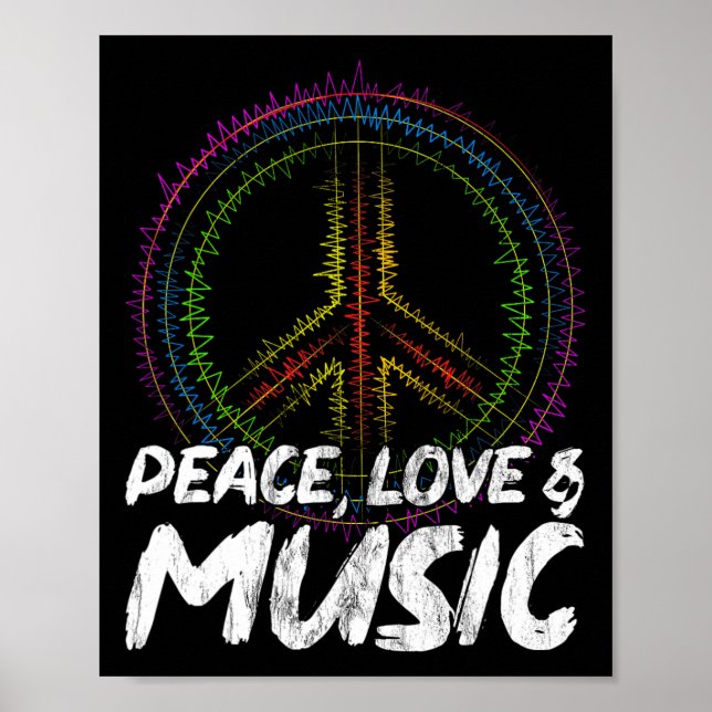 Peace Love And Music Peace  Poster (Front)