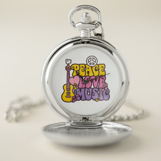 Peace, Love, And Music Pocket Watch (Inside)