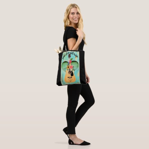 Peace Love and Music Tote Bag