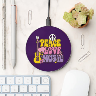 Peace, Love, And Music Wireless Charger