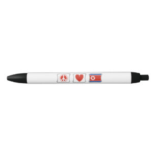 Peace Love and North Korea Squares Pen