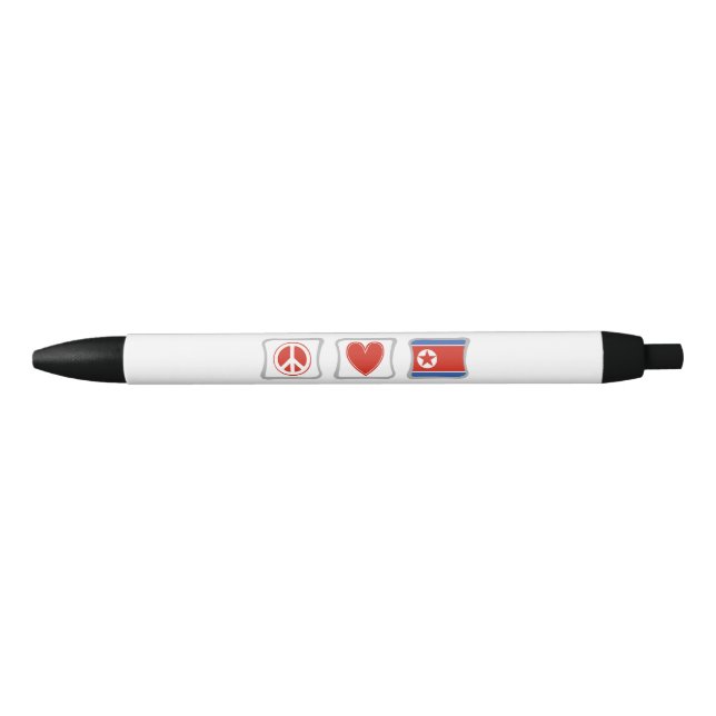 Peace Love and North Korea Squares Pen (Front)