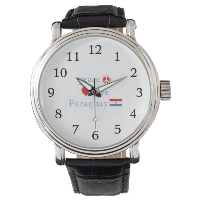 Peace Love and Paraguay Watch (Front)