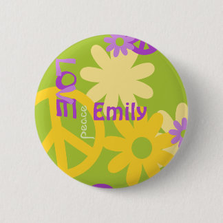 Peace Love and Party Button