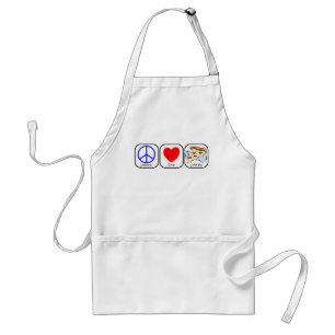 Peace, Love, and Pepperoni Pizza Adult Apron