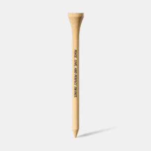 'Peace, love, and perfect swings' Good Vibes Gift Golf Tees