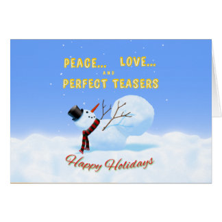 Peace, Love and Perfect Teasers Holiday card