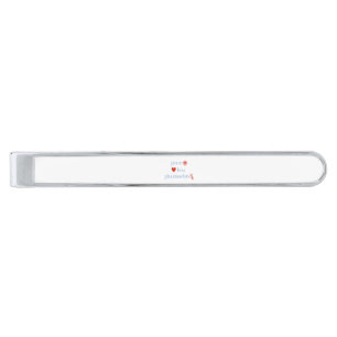 Peace Love and Pharmacists Silver Finish Tie Bar