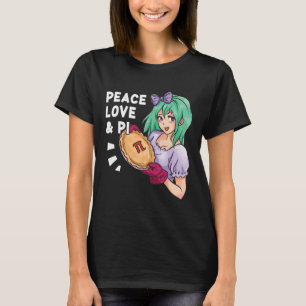 Peace Love And Pi - March 14th Pi Day Anime Math T-Shirt