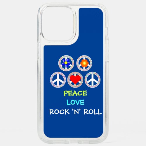 Peace Love and Rock n Roll Speck iPhone 12 Pro Max Case