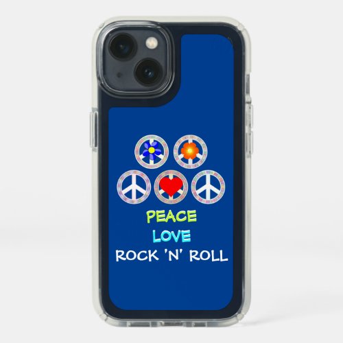Peace Love and Rock n Roll Speck iPhone 13 Case