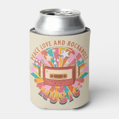 Peace love and rock  roll can cooler