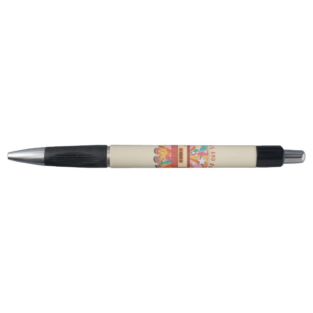 Peace love and rock & roll pen (Front)