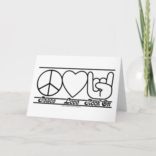 Peace Love and RockOn Card