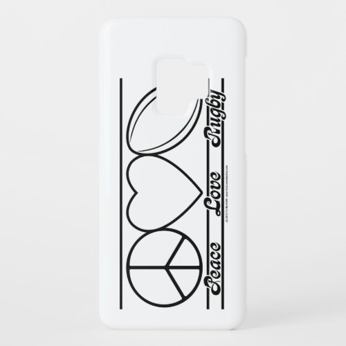 Peace Love and Rugby Case_Mate Samsung Galaxy S9 Case
