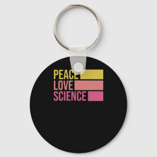 Peace Love And Science! Sticker3 Keychain