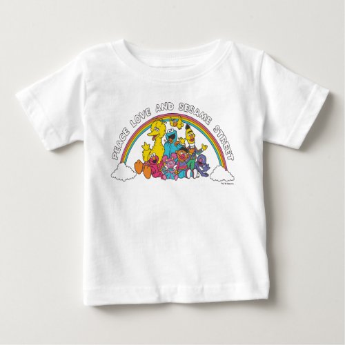 Peace Love and Sesame Street Baby T_Shirt