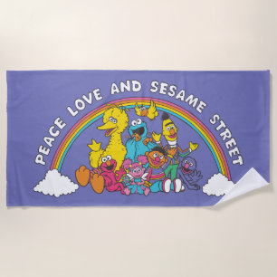 Peace, Love and Sesame Street Beach Towel