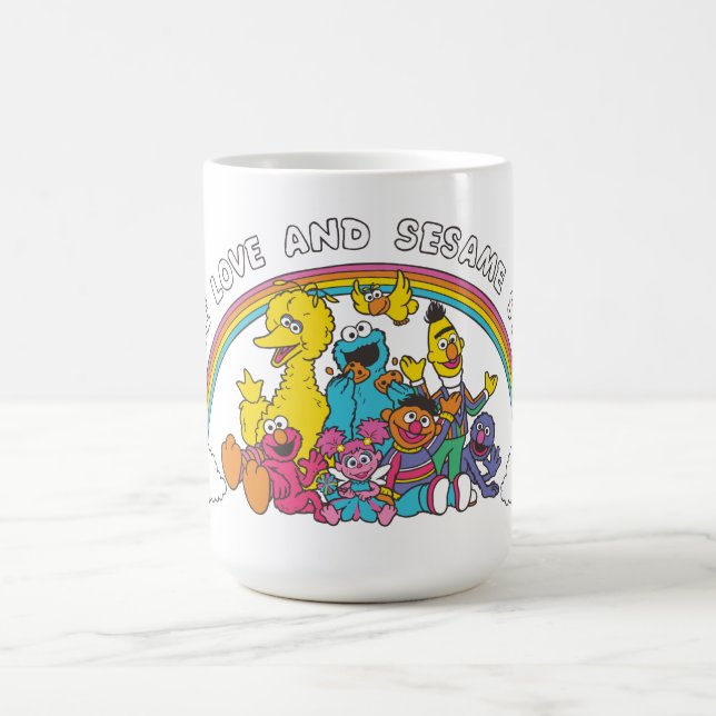 Peace, Love and Sesame Street Coffee Mug (Center)