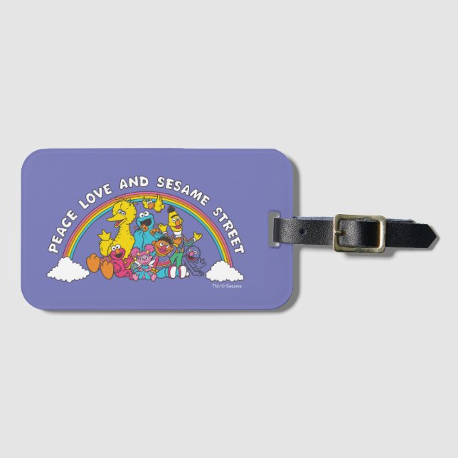 Peace, Love and Sesame Street Luggage Tag (Front Horizontal)