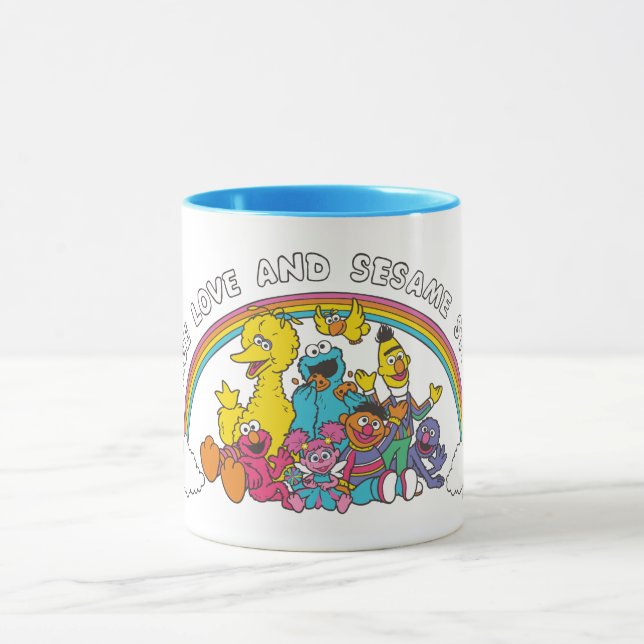 Peace, Love and Sesame Street Mug (Center)