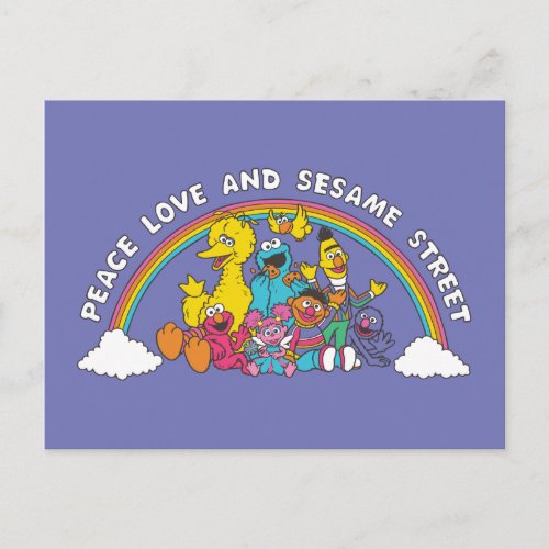 Peace Love and Sesame Street Postcard
