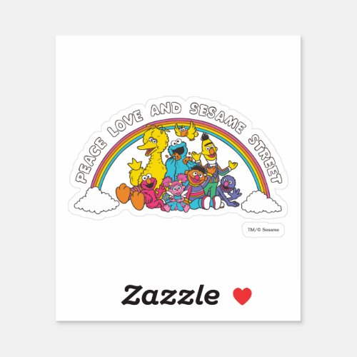 Peace Love and Sesame Street Sticker