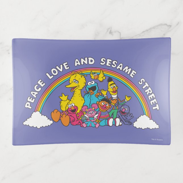 Peace, Love and Sesame Street Trinket Tray (Front)