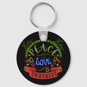 Peace, Love and Sunshine Keychain