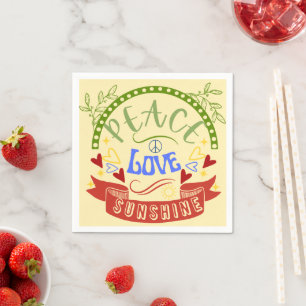 Peace, Love and Sunshine Napkins