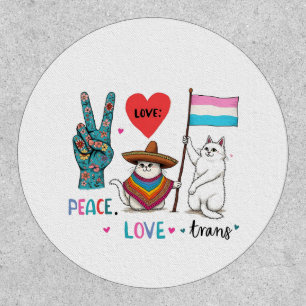Peace Love and Trans LGBTQ Transgender Patch