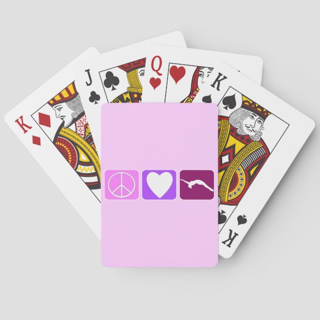 Peace Love and Tumble Poker Cards (Back)