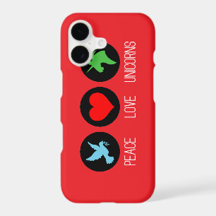 Peace love and unicorns iPhone 17 case