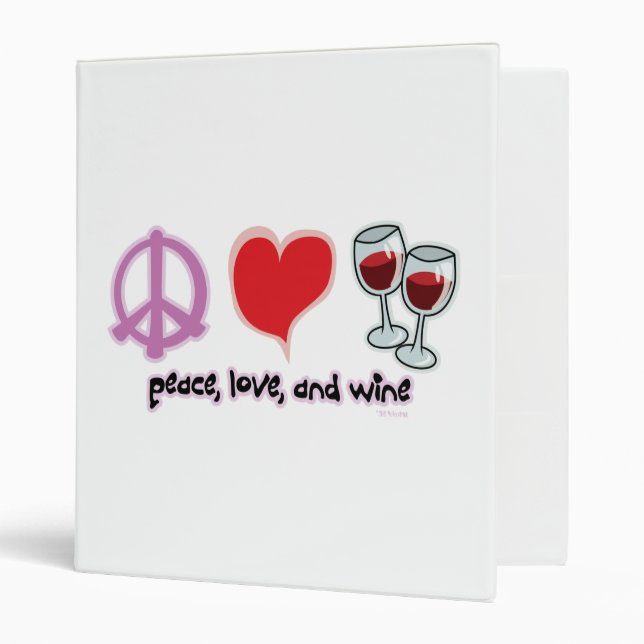 Peace, Love, and Wine Binder (Front/Inside)