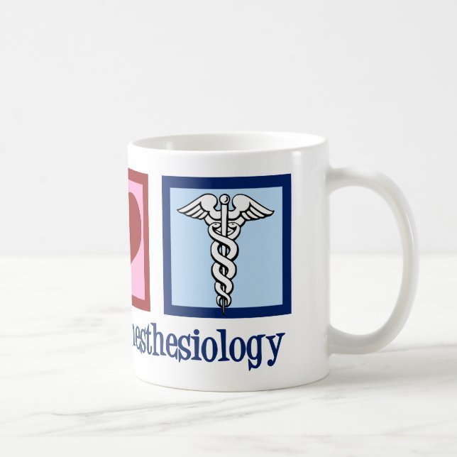 Peace Love Anesthesiology Coffee Mug (Right)