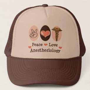 Peace Love Anesthesiology Hat
