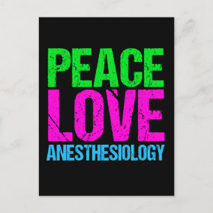 Peace Love Anesthesiology Postcard