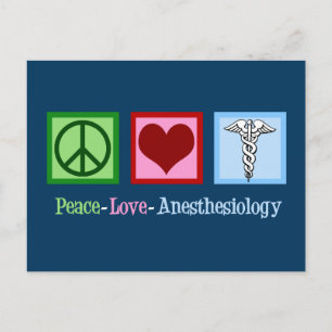 Peace Love Anesthesiology Postcard