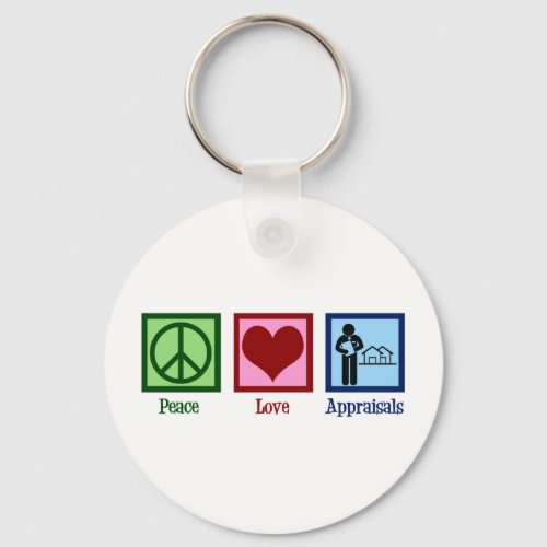 Peace Love Appraisals Keychain