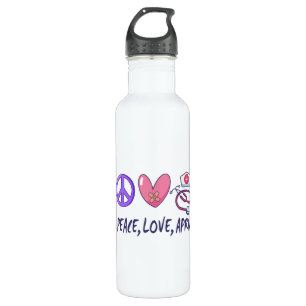Peace Love APRN Stainless Steel Water Bottle
