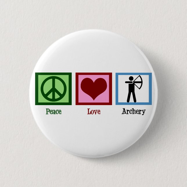 Peace Love Archery Button (Front)