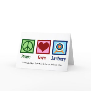 Peace Love Archery Custom Christmas Holiday Card