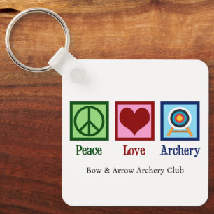 Peace Love Archery Customizable Keychain