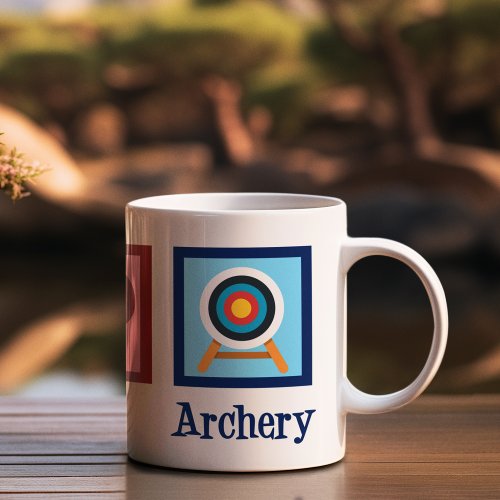 Peace Love Archery Cute Christmas Coffee Mug
