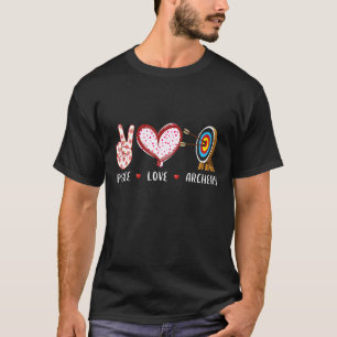 Peace Love Archery Target Men Women Kids Girls Arc T-Shirt
