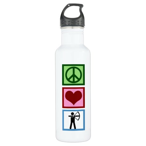 Peace Love Archery Water Bottle