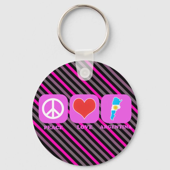 Peace Love Argentina Keychain (Front)