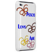 peace love art iPod Case-Mate case (Back/Right)