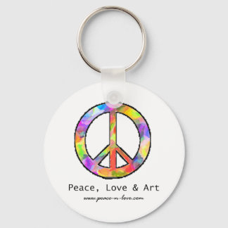 Peace, Love & Art Keychain