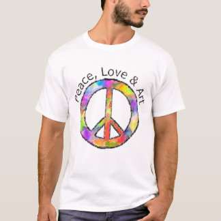 Peace, Love & Art Peace Sign T-Shirt